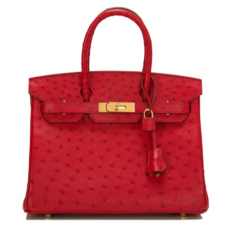 #Hermes #Birkin #Bag  Rouge Vif Ostrich Gold Hardware Birkin Ostrich, Hermes Birkin Ostrich, Ostrich Birkin, Ostrich Handbags, Hermes Purse, Ostrich Bag, Hermes Birkin Handbags, Red Handbags, Fashion Movement