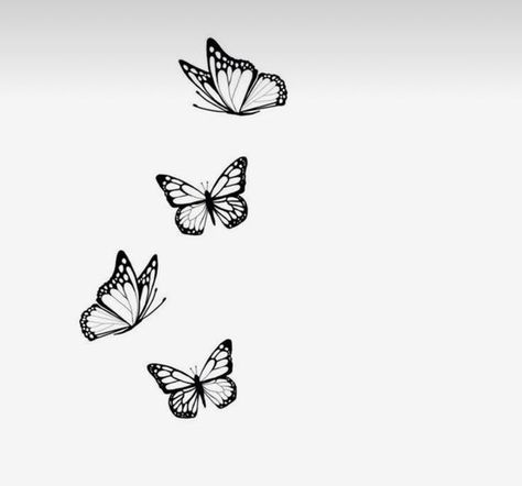 Small Flying Butterfly Tattoo, Monarch Tattoo, Tiny Butterfly Tattoo, Halo Tattoo, Borboleta Tattoo, Rose And Butterfly Tattoo, Monarch Butterfly Tattoo, Simple Butterfly Tattoo, Butterfly Tattoo Stencil