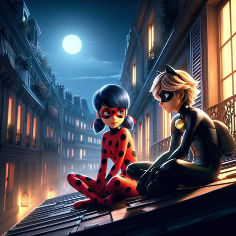 Marinette And Ladybug, Marinette And Chat Noir, Miraculous Ladybug Villains, Miraculous Ladybug Party, Disney Female Characters, Catnoir And Ladybug, Marinette Et Adrien, Story Love, Ladybug And Cat Noir