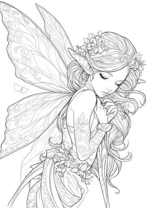 Ever After High Colouring Pages, Sketches To Color In, Fairy Pencil Drawings, Fairy Drawing Sketches, Manga Drawings, Fairy Coloring Book, Mermaid Coloring Book, Witch Coloring Pages, Monster Coloring Pages