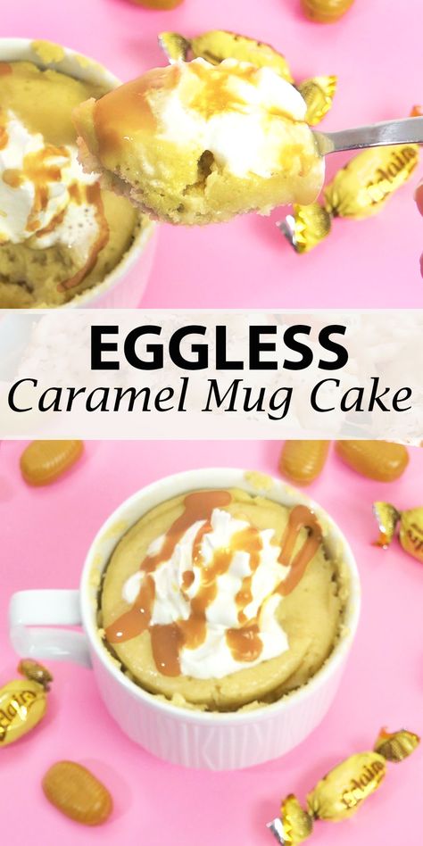 Hi guys! Today I’ll show you how to make eggless mug cake. This is caramel mug cake recipe and it is super simple recipe. You'll find the RECIPE on my YouTube channel - just click on the Pin Image see it :) #eggless #Mugcake #Baking #quickcake Mug Cake Recipe Microwave, Eggless Mug Cake, Caramel Mug Cake, Mug Dessert Recipes, Microwave Mug Cake, Microwave Mug Recipes, Microwave Mug, Mug Cake Recipe, Mug Cake Microwave