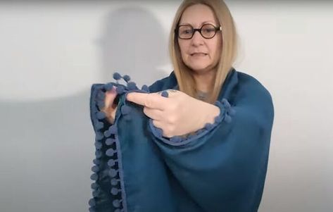 How To Make A Scarf Into A Jacket, Using A Scarf As A Shawl, Scarf Into Jacket, Scarf Cardigan Diy, Scarf To Cardigan, Scarf Into Cardigan, Diy Cardigan, Scarf Cardigan, Simple Scarf