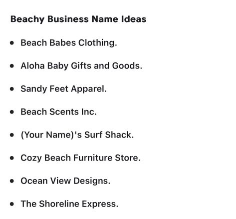 Surf Shop Names, Beach Business, Beachy Names, Easy Business Ideas, Beach Scent, Beach Furniture, Surf Shack, Surf Shop, Ocean Themes