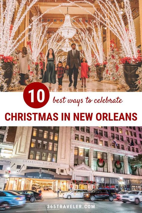 Have you ever considered spending Christmas in New Orleans? They have Reveillon dinners, thousands of Christmas lights, caroling in Jackson Square, and so much more. Cajun Night Before Christmas, Christmas In New Orleans, New Orleans With Kids, Louisiana Christmas, New Orleans Christmas, Christmas Things To Do, New Orleans City, Kid Friendly Restaurants, Christmas Destinations