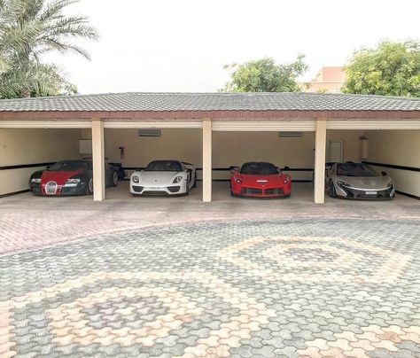 Arab cars | سيارات العرب on Instagram: “The SuperCars Garage in Bahrain  Photo by @salahali00  #bugatti #veyron #ferrari #laferrari #porsche #918spyder #mclaren #p1 #bahrain” Millionaire Lifestyle Luxury, Ultimate Garage, Ferrari Laferrari, Lamborghini Gallardo, Bugatti Veyron, Millionaire Lifestyle, Car Storage, Porsche Cayenne, Stitching Leather