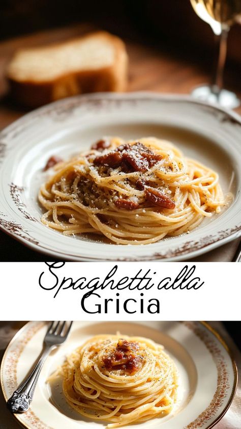 Enjoy this Easy Spaghetti alla Gricia for a delicious taste of Italy! This classic pasta dish features guanciale and Pecorino Romano cheese, creating a rich and savory flavor profile. Perfect for fall dinner ideas, it’s simple to whip up and perfect for busy nights. Add this recipe to your collection of fall recipes for an authentic Italian experience! Best Authentic Italian Recipes, Guanciale Recipes, Authentic Pasta Recipes, Italian Dishes Authentic, Fall Dinner Ideas, Authentic Italian Recipes, Easy Spaghetti, Italian Pasta Dishes, Pecorino Romano Cheese