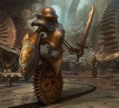 Construct Token by AdamPaquette.deviantart.com on @DeviantArt Steampunk Characters, Steampunk Tendencies, Arte Robot, Steampunk Art, Wow Art, Robots Concept, Robot Concept Art, Creature Concept, Monster Art