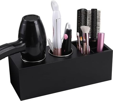 Amazon.com: RAIKEDR Hair Dryer Countertop Holder, Hair Tool Organizer Wall Mount, Blow Dryer Holder Cabinet Door Organizer, Bathroom Countertop Blow Dryer Holder and Curling Iron Holder (Cedar Wood, Black) : Home & Kitchen Cabinet Door Organizer, Hairdryer Holder, Hair Dryer Organizer, Curling Iron Holder, Blow Dryer Holder, Organize Bathroom Countertop, Wall Mounted Hair Dryer, Hair Tool Organizer, Organizer Bathroom