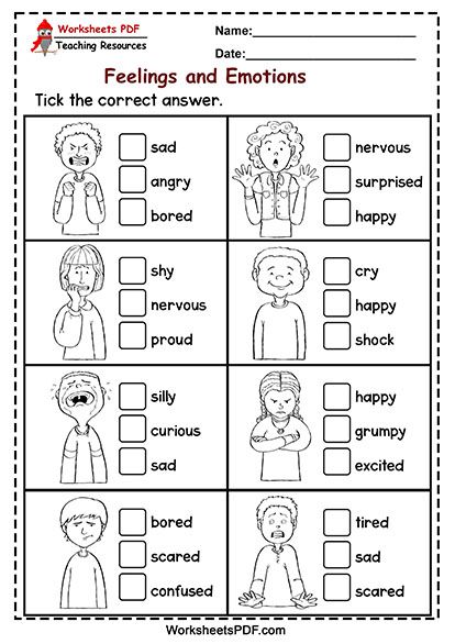 Emotions Worksheets For Kids, Feelings And Emotions Activities, Feelings Activities Preschool, Emotions Worksheet, English Homework, Feelings Activities, Kids Feelings, Emotions Activities, Language Therapy Activities