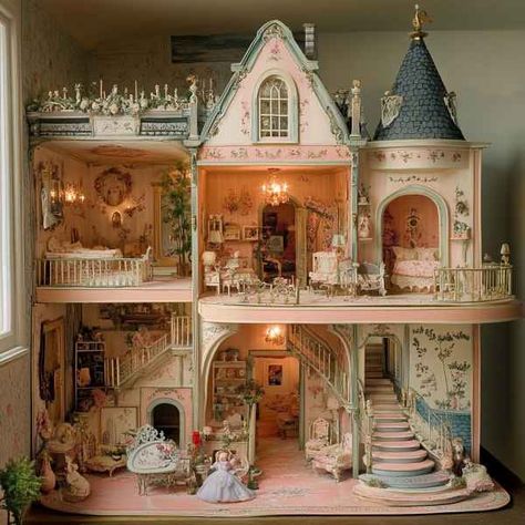 Search Gingerbread House Interior, Barbie Victorian Dream House, Dollhouse Interior Ideas, Dolls House Victorian, Victorian Dollhouse Interior, Pink Dollhouse Aesthetic, Old Fashioned Doll House, Diy Craft Hacks, Pink Victorian Dollhouse