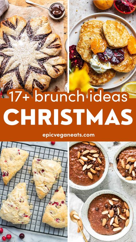 17 Vegan Christmas Brunch Recipes Christmas Brunch Dairy Free, Dairy Free Christmas Breakfast Ideas, Christmas Brunch Vegan, Gluten Free Christmas Brunch Recipes, Vegan Christmas Breakfast Ideas, Vegetarian Christmas Breakfast, Vegan Christmas Brunch, Vegetarian Brunch Ideas, Dairy Free Brunch Recipes