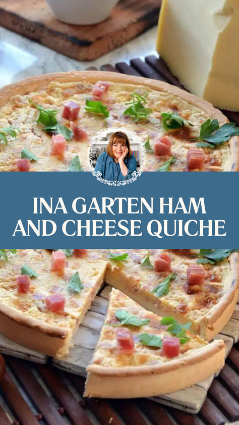 Ina Garten Ham And Cheese Quiche Ham And Gruyere Quiche, Ham Pie Recipe, Ham And Swiss Quiche Recipes, Ina Garten Ham, Ham And Cheese Pie Recipe, Ham And Swiss Quiche, Ham Quiche, Cheese Quiche Recipe, Cheese Pie Recipe