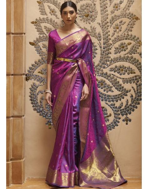 Purple Weave, Lace Saree, Purple Saree, Wedding Saree Indian, Party Kleidung, Art Silk Sarees, Kanjivaram Sarees, Silk Sarees Online, Purple Silk