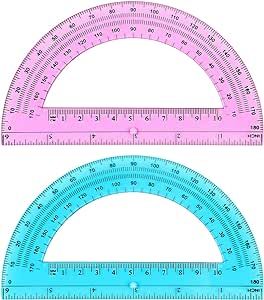 Protractor Anchor Chart 4th Grade, Protractor Ruler, Pink Scientific Calculator, Kawaii School Supplies Measures & Rulers, Multifunctional Geometric Ruler, Studying Math, School Office, 6 Inches, School Supplies