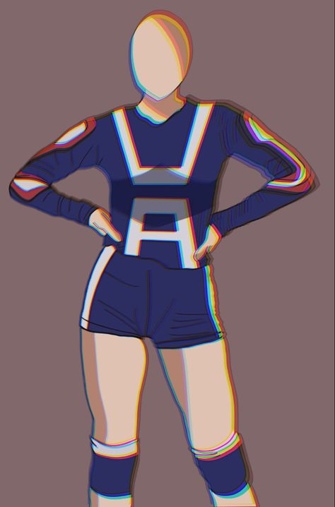 Mha Ua Training Uniform, Mha Ua Pe Uniform, Mha Uniform Cosplay, Ua Uniform Bnha Female, Ua Gym Uniform, Mha Uniform Drawing Base, Mha Gym Uniform, Mha Uniform Redesign, Ua School Uniform