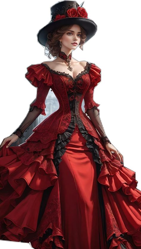 Masquerade Aesthetic, Vampire Masquerade, Woman Dress, Monster Design, Victorian Christmas, Fantasy Clothing, Victorian Fashion, Women's Fashion Dresses, Scarlet