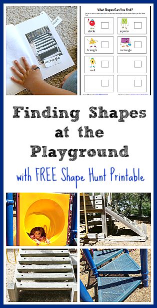 FREE Printable: Shape Hunt ~~ Shapes in the Environment {Sulia article with additional link} Kids Shapes, Geometry Activities, Summer Math, Shapes Preschool, Shapes Activities, Outdoor Learning, Preschool Math, Math For Kids, Math Classroom