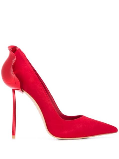 Le Silla Petalo Pumps - Farfetch Shoe Closets, Le Silla Shoes, Apres Ski Boots, Metal Counter, Strappy Platform Sandals, Mid Heels Pumps, High Leather Boots, Red Pumps, Killer Heels