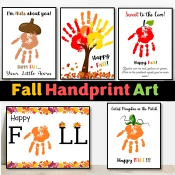 Fall Keepsake Art, Fall Crafts for Kids, Fall Greeting Cards and Handprint Art. This Fall handprint pack has 4 different handprint art templates! This Fall keepsake art is super easy and simple to make. Just print and add your students handprint on the templates and Laminate!SAVE NOW by ... Fall Art Projects For Toddlers Easy, Handprint Animal Crafts, Fall Handprint Crafts For Kids, September Handprint Crafts, Leaf Handprint Art, October Toddler Crafts, Fall Art For Infants, Infant Fall Crafts, September Handprint Art