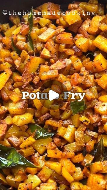 Sowmya Arun | Indian Vegetarian Food | SouthIndianCooking on Instagram Potato Fry Indian, Indian Vegetarian Food, Potato Fry, Vegetarian Food, Fried Potatoes, Mustard Seed, Vegetarian Dishes, Vegetarian Recipes, Potato