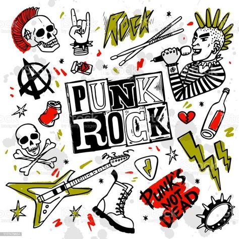 Link to my punk rock playlist!! Follow on spotify for more!! https://open.spotify.com/playlist/1ruk3mMKG3eSIWk3CqkZqS?si=47a47b9dc5604a63 Punk Art Drawings, Pop Punk Art, Punk Symbols, Punk Illustration, Rock Baby Clothes, Art Punk, Music Clipart, Punk Rock Music, Pop Punk Fashion