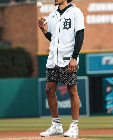 Baseball Top Outfit, Baseball Game Outfit Men, Baseball Outfits Men, Baseball Jersey Outfit Men, Baseball Drip, Baseball Outfits, Baseball Jersey Outfit, Baseball Tops, Baseball Jersey Men