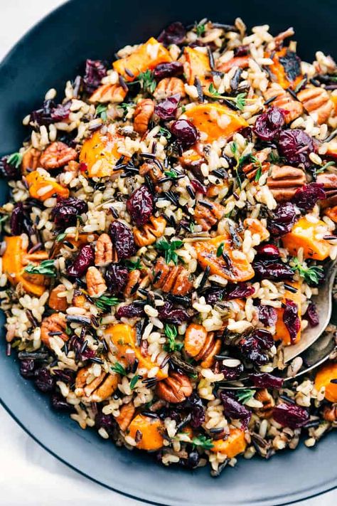 Sweet Potato Wild Rice, Wild Rice Pilaf, Wild Rice Recipes, Rice Pilaf, Wild Rice, Idee Pasto Sano, Sweet Potato Recipes, Veggie Dishes, Vegetable Dishes