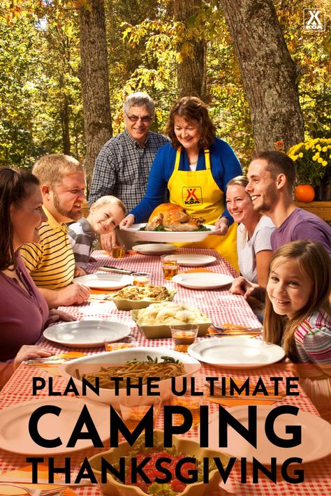 Friendsgiving Camping Ideas, Thanksgiving Camping Food Ideas, Camping Thanksgiving Recipes, Camping Thanksgiving Dinner, Turkey Dinner Sides, Thanksgiving Camping, Camping Thanksgiving, Campfire Dinners, Thanksgiving Dinner Decor