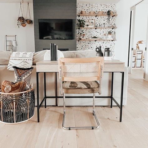 Desk Behind Couch Living Room, Desk Behind Couch, Clean Your House, Behind Couch, Couch Living Room, Desk Area, Desk Areas, Accent Wall Bedroom, Kitchens And Bedrooms