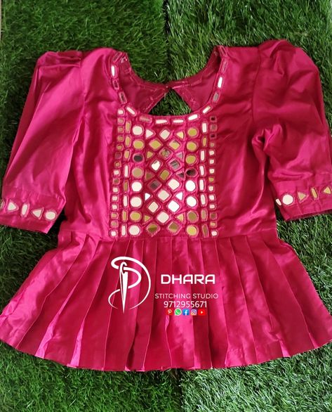 50 Blouse Designs, Mirror Work Blouse Design, Mirror Work Blouse, Long Gown Design, New Saree Blouse Designs, Traditional Blouse Designs, Funky Dresses, Simple Kurta Designs