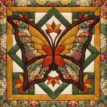 Fall Butterfly, Stained Glass Quilt, Butterfly Quilts, Butterfly Quilt, Butterfly Quilt Pattern, Applique Quilting, Butterfly Kit, Personalized Quilt, Watercolor Quilt