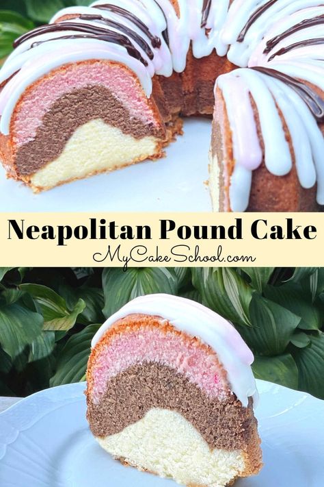 Different Types Of Pound Cakes, Easter Pound Cake Recipes, Neapolitan Cake, Italian Cakes, Blessings Quotes, Pan Cooking, Delish Desserts, Pound Cake Recipe, Night Blessings