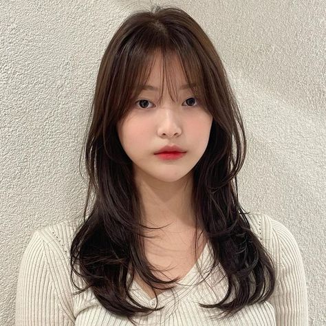 Medium Haircut Korean, Korean Layered Haircut, Korean Long Hair, Hair Style Korea, Extension Hair, Hair Inspiration Long, Haircut Style, Hair Inspiration Short, Hairstyles For Layered Hair