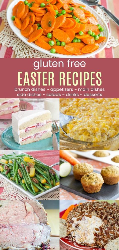 Gluten Free Easter Recipes - over 50 amazing recipes for brunch, dinner main dishes, side dishes, salads, drinks, and even dessert for the best holiday menu! #Easter #glutenfree #easterrecipes Gluten Free Lemon Bars, Gluten Free Easter, Easter Food Appetizers, Gluten Free Holiday, Gluten Free Sides, Easter Dinner Recipes, Easter Brunch Food, Gluten Free Living, Meat Dinners