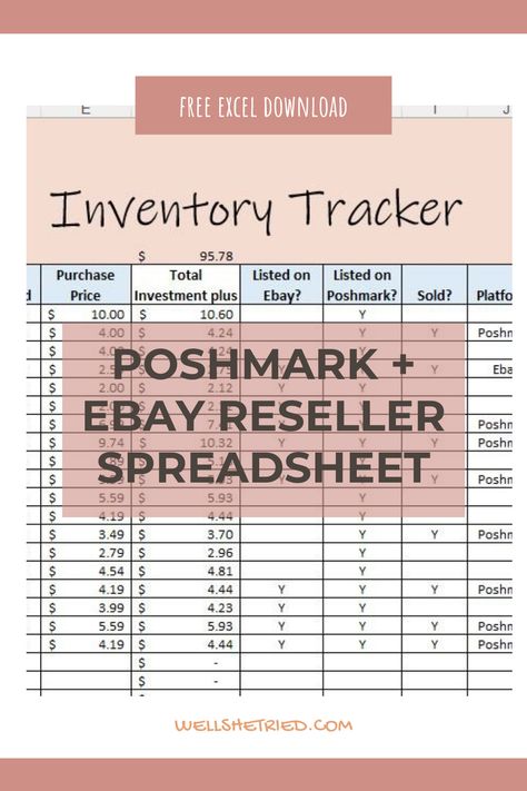 budget spreadsheet template excel Excel Inventory Spreadsheet, Resell Inventory Spreadsheet, Ebay Business Organization, Resale Inventory Organization, Poshmark Work Space, Clothing Resale Business, Reseller Inventory Spreadsheet, Reselling Inventory Organization, Small Business Inventory Spreadsheet