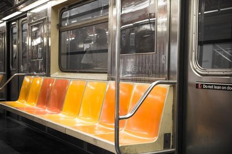 Subway Car Interior, Subway Seats, Subway Train Interior, Inside Subway Train Drawing, Subway Train Interior Aesthetic, Old Subway Station, Inside A Subway Train, State Farm, Subway Train