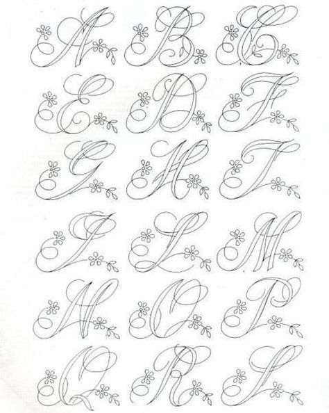 image 5 Lettering Styles Alphabet, Copperplate Calligraphy, Calligraphy For Beginners, Embroidery Alphabet, Hand Lettering Art, Hand Lettering Alphabet, Lettering Alphabet Fonts, Embroidery Letters, Pola Sulam