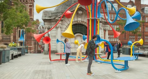 Playground Idea, Sonic Bloom, Sound Installation, Play Ground, London Design Festival, Playground Design, Interactive Installation, Interactive Art, Digital Elements