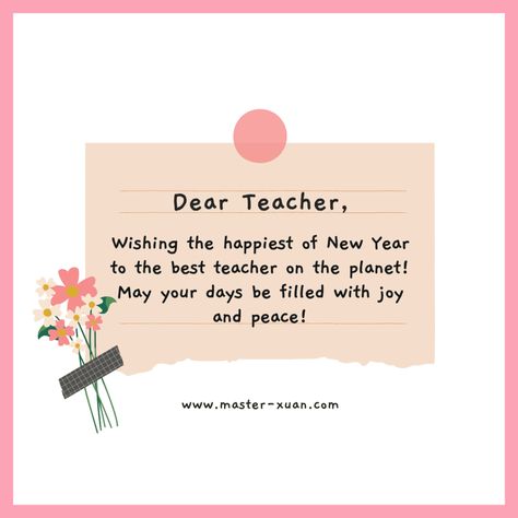 New Year Card For Teacher, New Year Quotes For Best Friend, New Year Quotes For Teachers, Favourite Teacher Quote, New Year Wishes For Teachers, New Year Quotes 2024, Favorite Teacher Quotes, Quotes Beginning, Best Wishes For Teacher