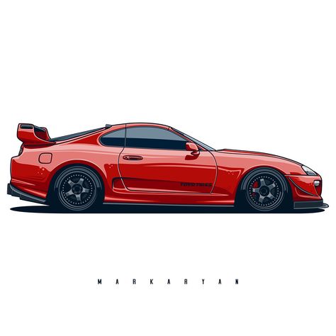 Oleg Markaryan on Instagram: “Toyota Supra. Owner: @moesupra. You can also order the the art with your car. I accept orders. Write me DM or email.  #134 #olegmarkaryan…” Oleg Markaryan, Japanese Sports Cars, Cool Car Drawings, Shirt Art, T Shirt Art, Car Cartoon, Car Drawings, Tshirt Art, Sketch Ideas