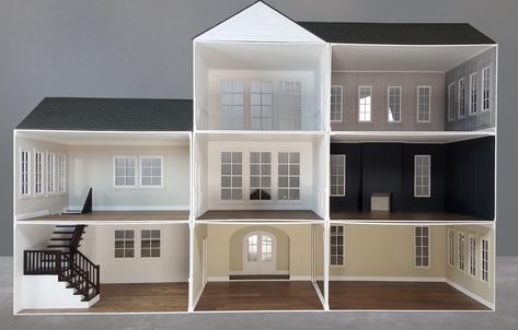 Doll House Interior Ideas, Coraline Decor, Dollhouses Diy, Dollhouse Plans, Paper Makeup, Popsicle Stick Crafts House, Dollhouse Inspiration, Warehouse Home, Mini Houses