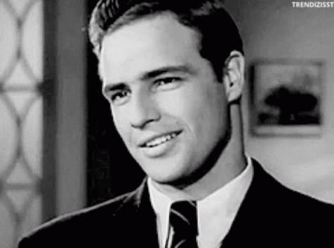 Marlon Brando Smile GIF - Marlon Brando Smile Handsome - Discover & Share GIFs Marlon Brando Children, Marlon Brando Eye Roll, Marlon Brando Wife, Marlon Brando Old, Marlon Brando Movies, Marlon Brando James Dean, James Dean Style, Smile Gif, Rita Moreno