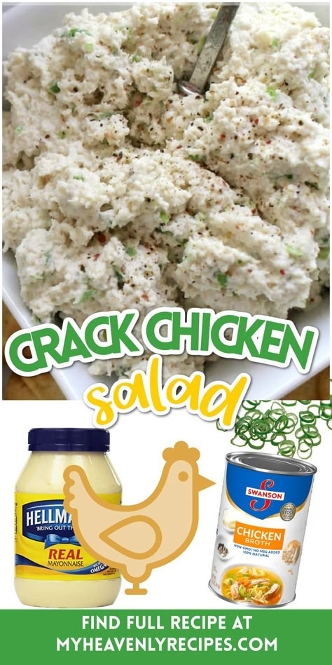 Famous Crack Chicken Salad- easy chicken salad to put on sandwiches! So easy for a lunch meal idea in the summer or anytime! Jewish Deli Chicken Salad, Zaxbys Chicken Salad Recipe, Time On Broadway Chicken Salad, Easy Homemade Chicken Salad, Chicken Salad Sandwiches For A Crowd, Easy Chicken Salad Recipe Canned, Canned Chicken Salad Sandwich, Simple Chicken Salad Sandwich Recipe, Chicken Salad Recipe With Canned Chicken