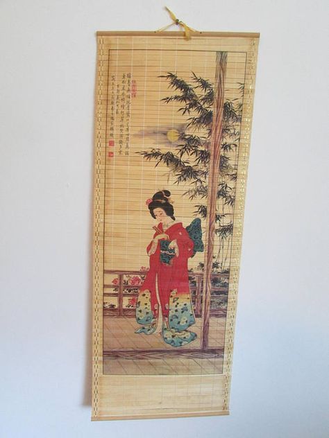 Japanese Scroll Art Wall Hangings, Japanese Scroll, Scroll Art, Asian House, Asian Wall Art, Wall Scroll, Japanese Home, Japanese Home Decor, Japanese Print