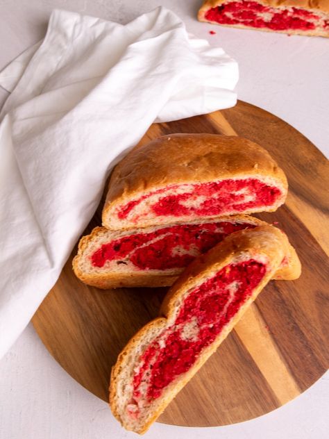 Salara - Metemgee Red Cake, Printable Recipe Cards, Red Food Coloring, Grated Coconut, Sweet Bread, Red Food, Caribbean Recipes, Dough Balls, Warm Milk