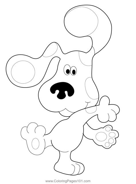 Blues Clues Paw Up Coloring Page Blues Clues Painting, Blues Clues Coloring Pages, Blues Clues Drawing, Blue Clues Drawing, Blue's Clues Birthday Party, Clue Party, Kids Colouring, Birthday Painting, 2nd Birthday Shirt