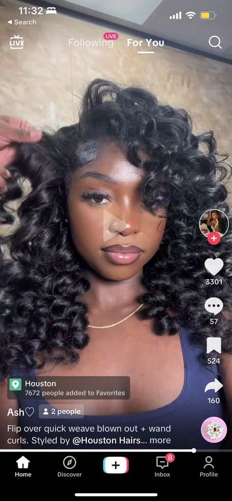 Small Wand Curls, Quick Weave Curly, Curling Hair With Wand, Quick Weave Hairstyles, Girls Hairstyles Braids, Natural Hair Styles Easy, Dope Hairstyles, Hair Laid, Hair Life