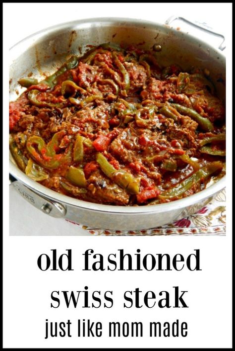 Swiss Steak Recipes, Round Steak Recipes, Sunday Meals, Swiss Steak, Round Steak, Cube Steak, Sunday Recipes, Where's The Beef, Beef Recipes Easy