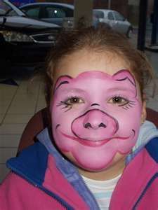 Pig with large nose Pig Face Paint, Animal Face Paint, Animal Face Paintings, Pig Costumes, Animal Makeup, Nose Makeup, Pig Face, Pig Nose, Kids Face Paint