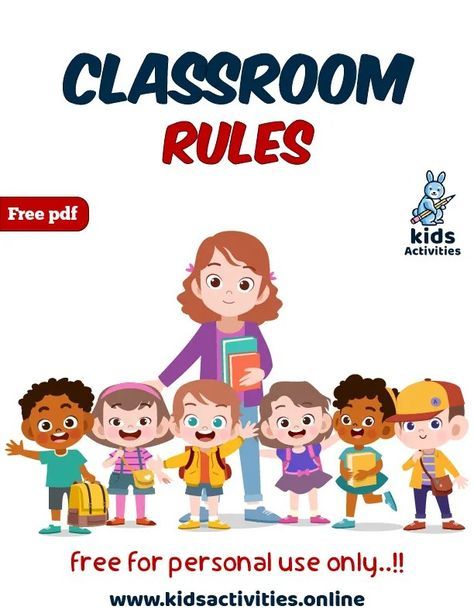 Free Printable Classroom Rules with pictures pdf ⋆ Kids Activities Kindergarten Classroom Rules Poster, Following Rules Activities For Kids, Preschool Classroom Rules Printable Free, Free Classroom Rules Printables, Classroom Rules With Pictures, Classroom Rules Kindergarten, Classroom Rules Activities, Classroom Rules Poster Elementary, Classroom Rules Printable Posters